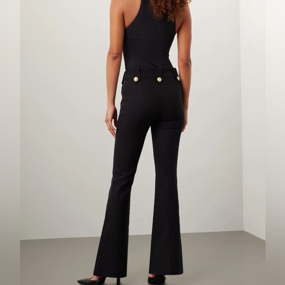 Black denim flare sailor pants - Picture 2 of 3